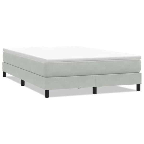 vidaXL Box Spring Κρεβάτι χωρίς στρώμα ανοιχτό γκρι Βελούδινο