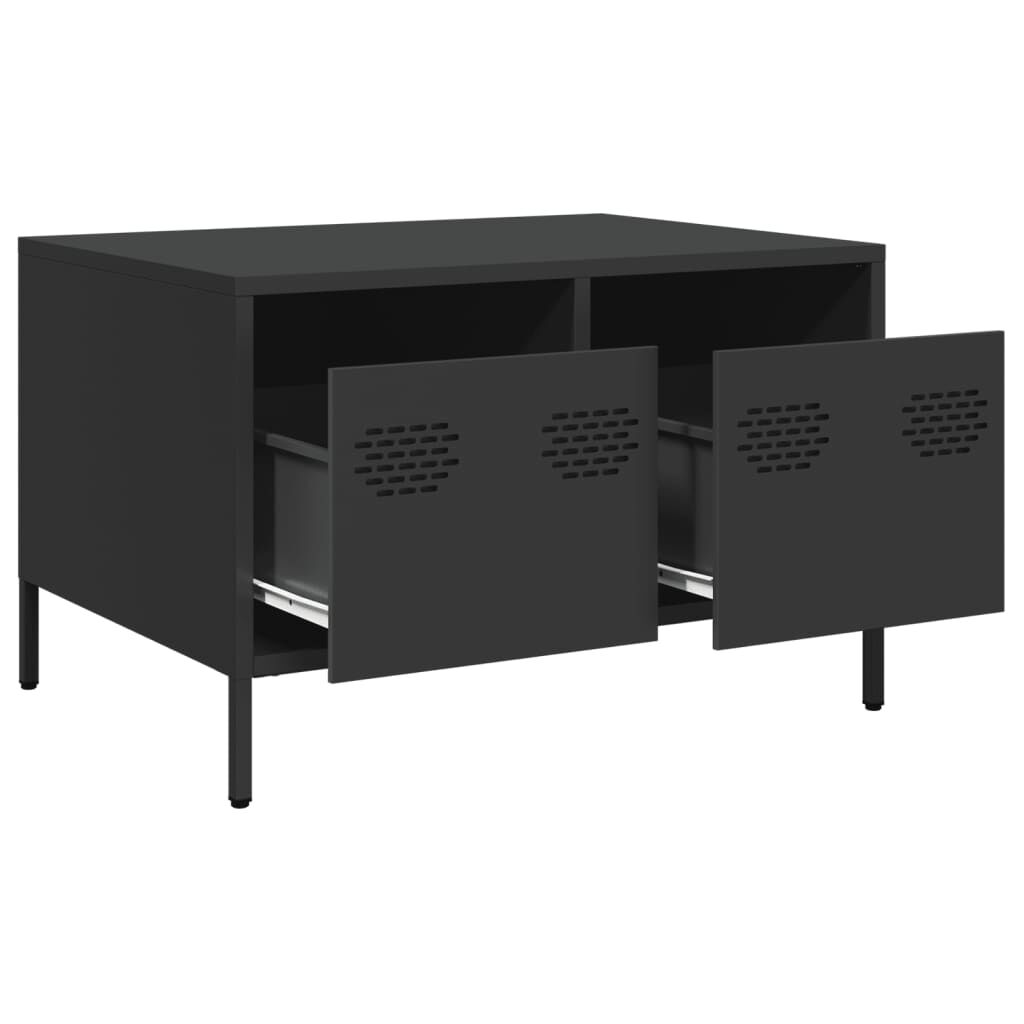 vidaXL Έπιπλο Τηλεόρασης Μαύρο 68x50x43,5 εκ. Χάλυβας Ψυχρής Έλασης