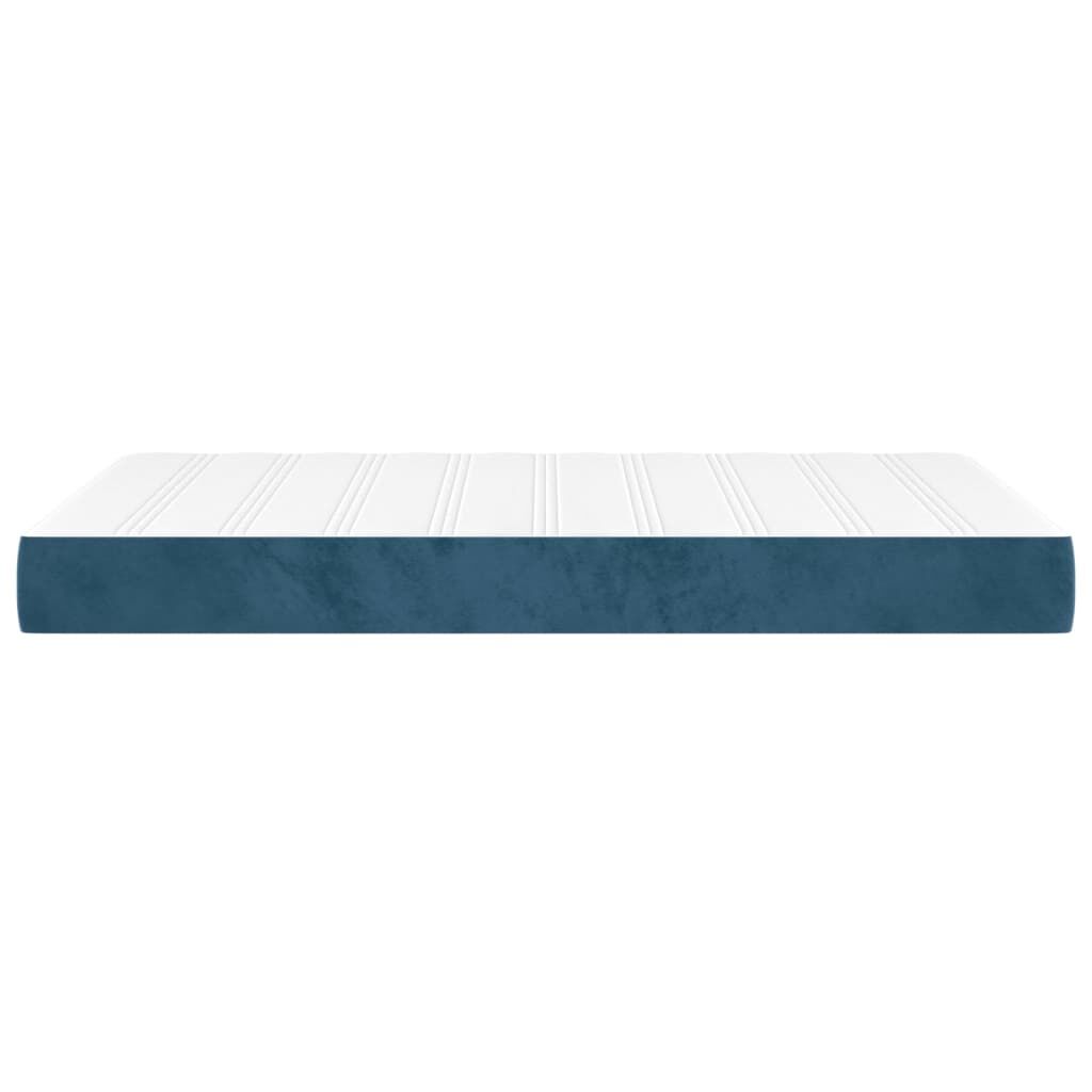 vidaXL Στρώμα με Pocket Springs Σκούρο Μπλε 120x200x20 εκ. Βελούδινο
