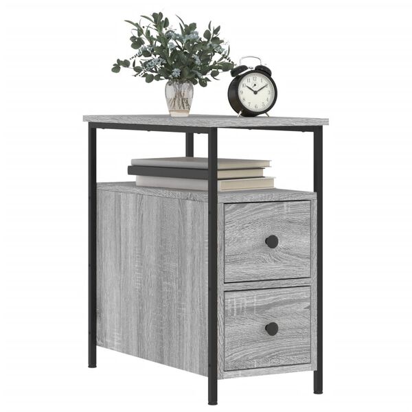 vidaXL Κομοδίνα 2 τεμ. Γκρι Sonoma 30 x 60 x 60 εκ. από Επεξεργ. Ξύλο