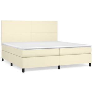 vidaXL &Kappa;&rho;&epsilon;&beta;ά&tau;&iota; Boxspring &mu;&epsilon; &Sigma;&tau;&rho;ώ&mu;&alpha; &Kappa;&rho;&epsilon;&mu; 200x200 &epsilon;&kappa;. &Sigma;&upsilon;&nu;&theta;&epsilon;&tau;&iota;&kappa;ό &Delta;έ&rho;&mu;&alpha;