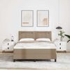 vidaXL Κρεβάτι με Στρώμα Καπουτσίνο 140 x 200 cm Τεχνητό δέρμα