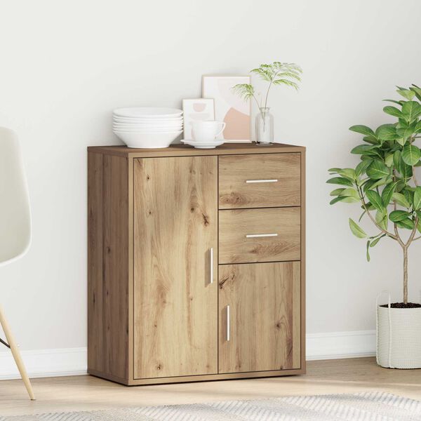 vidaXL Πλαϊνό γραφείο artisan δρυς 60 x 31 x 70 εκ Επεξεργασμένο ξύλο