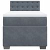 vidaXL Κρεβάτι Boxspring με Στρώμα Σκούρο Γκρι 100x200 εκ. Βελούδινο