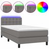 vidaXL &Kappa;&rho;&epsilon;&beta;ά&tau;&iota; Boxspring &mu;&epsilon; &Sigma;&tau;&rho;ώ&mu;&alpha; & LED &Sigma;&kappa;.&Gamma;&kappa;&rho;&iota; 100x200 &epsilon;&kappa; &Upsilon;&phi;&alpha;&sigma;&mu;ά&tau;&iota;&nu;&omicron;