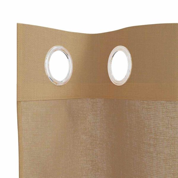 vidaXL Voile κουρτίνες με ροδέλες 2 τεμάχια Χρώμα Άμμου