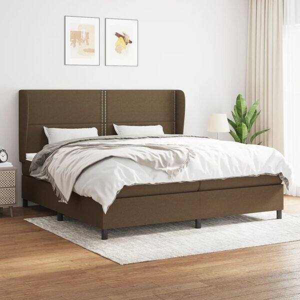vidaXL &Kappa;&rho;&epsilon;&beta;ά&tau;&iota; Boxspring &mu;&epsilon; &Sigma;&tau;&rho;ώ&mu;&alpha; &Sigma;&kappa;&omicron;ύ&rho;&omicron; &Kappa;&alpha;&phi;έ 200x200 &epsilon;&kappa;. &Upsilon;&phi;&alpha;&sigma;&mu;ά&tau;&iota;&nu;&omicron;