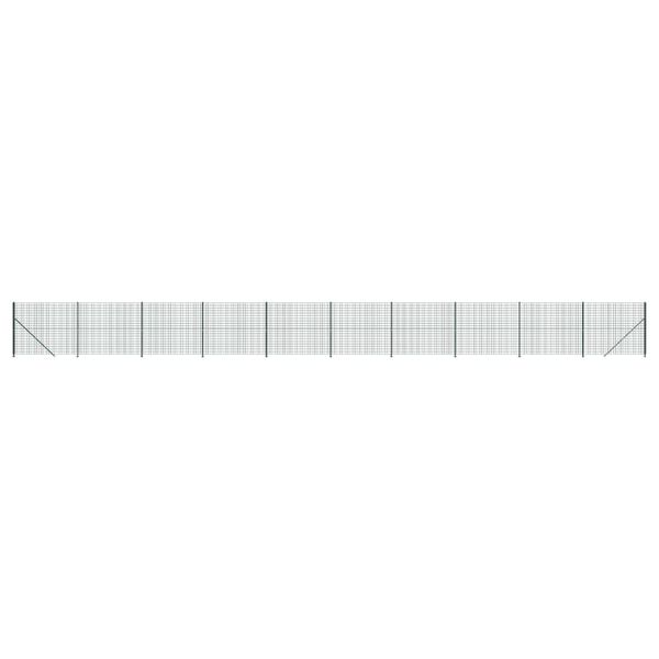 vidaXL Συρματόπλεγμα Περίφραξης Πράσινο 2,2 x 25 μ. με Βάσεις Φλάντζα