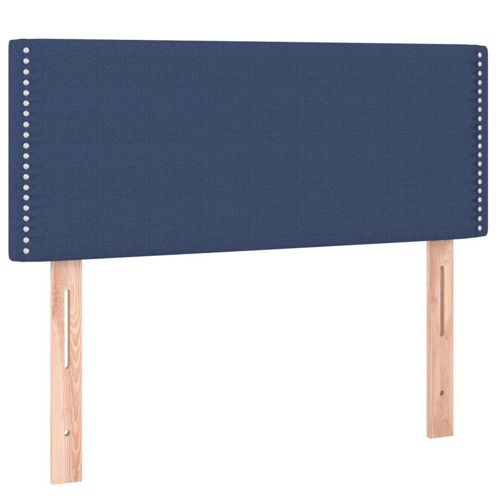 vidaXL Κρεβάτι Boxspring με Στρώμα & LED Μπλε 80x200 εκ. Υφασμάτινο