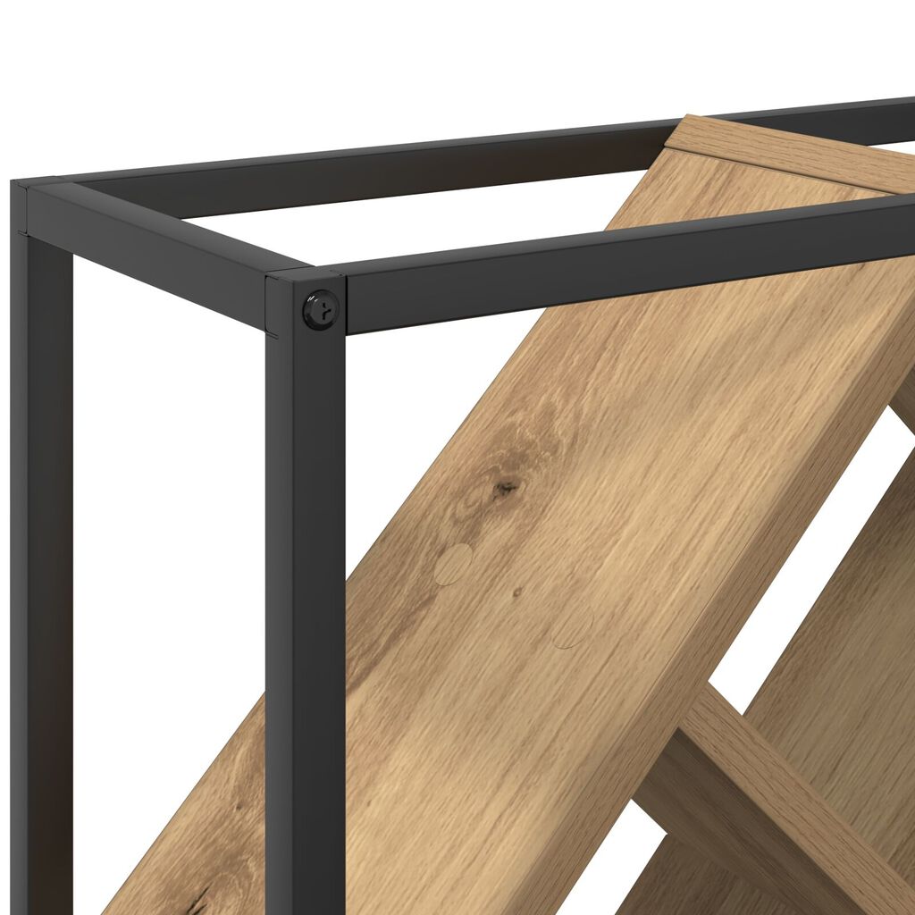 vidaXL Ράφι κρασιών Artisan Oak 51x18x52,5 εκ Επεξεργασμένο ξύλο