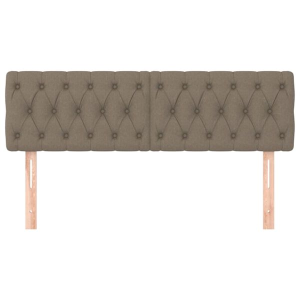vidaXL Κεφαλάρια Κρεβατιού 2 τεμ. Taupe 80x7x78/88 εκ. Υφασμάτινο