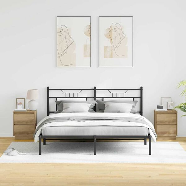 vidaXL Κομοδίνο με συρτάρι με 2 pcs artisan δρυς 39 x 34.5 x 50 εκ.
