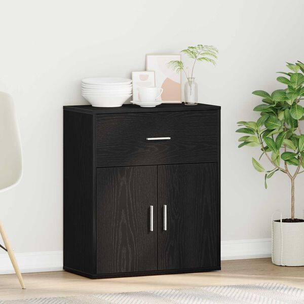 vidaXL Πλαϊνό γραφείο Μαύρη δρυς 60 x 31 x 70 εκ Επεξεργασμένο ξύλο