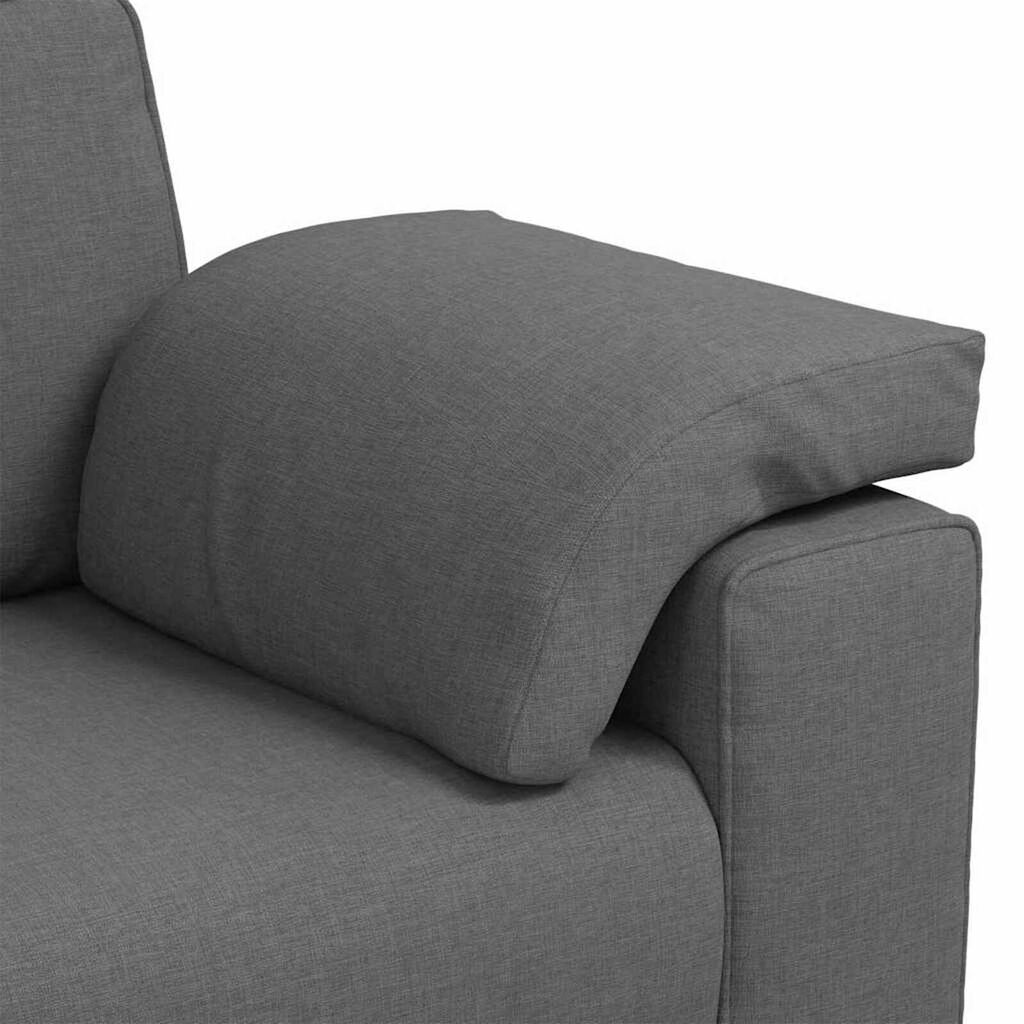 vidaXL Καναπές με μαξιλάρι Σκούρο γκρι 180 x 77 x 82 εκ ύφασμα