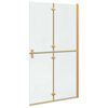 vidaXL Τοίχος ντους Walk-in Χρυσό και διαφανές 110 x 190 cm