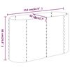 vidaXL Ζαρντινιέρα Γκρι 114x40x68 εκ. Γαλβανισμένος χάλυβας
