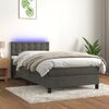 vidaXL &Kappa;&rho;&epsilon;&beta;ά&tau;&iota; Boxspring &mu;&epsilon; &Sigma;&tau;&rho;ώ&mu;&alpha; & LED &Sigma;&kappa;. &Gamma;&kappa;&rho;&iota; 90x200 &epsilon;&kappa;. &Beta;&epsilon;&lambda;&omicron;ύ&delta;&iota;&nu;&omicron;