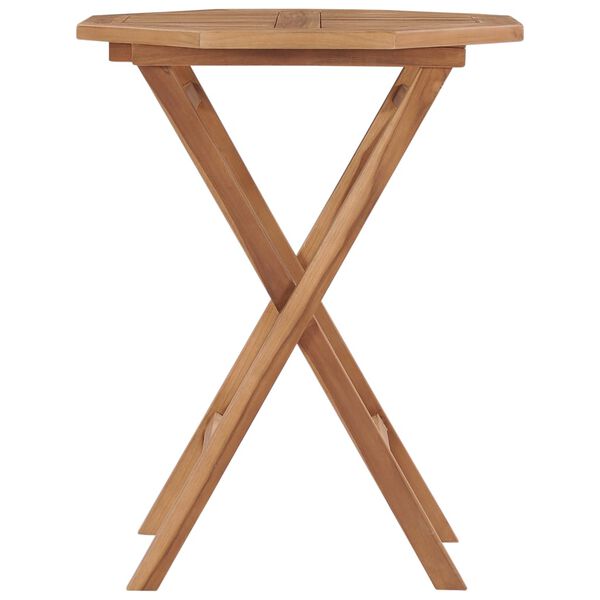 vidaXL Τραπέζι Κήπου Πτυσσόμενο 60 x 60 x 75 εκ. από Μασίφ Ξύλο Teak
