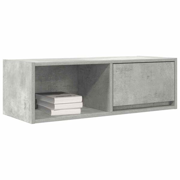 vidaXL Έπιπλο Τηλεόρασης Γκρι Σκυροδέματος 80x31x25,5εκ. Επεξεργ. Ξύλο