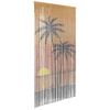 vidaXL Έντομο κουρτίνα πόρτας Palm Tree Print 90x220 cm Μπαμπού