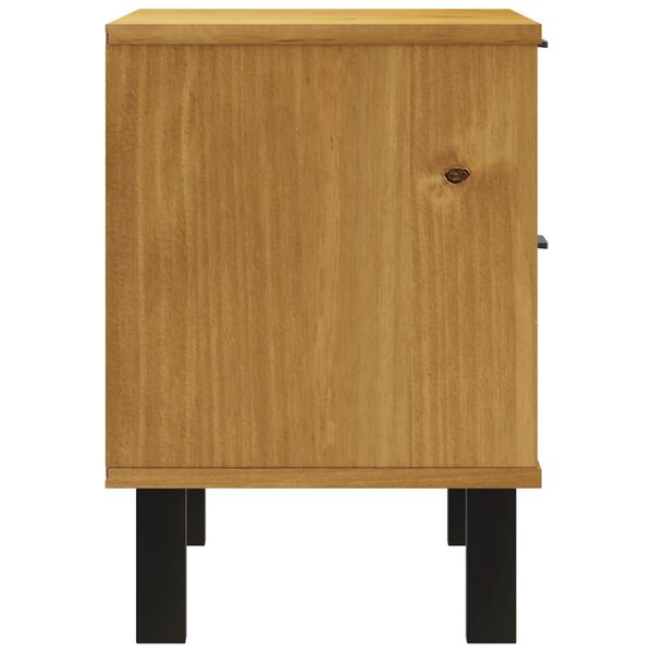 vidaXL Κομοδίνο FLAM 49 x 35 x 50 εκ. από Μασίφ Ξύλο Πεύκου