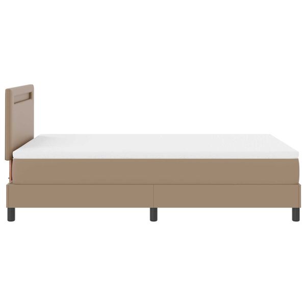 vidaXL Κρεβάτι με Στρώμα Cappuccino, 120x200 εκ, Τεχνητό Δέρμα
