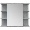 vidaXL Ντουλάπι Καθρέπτης Μπάνιου Γκρι Sonoma 80x20,5x64 εκ Επεξ. Ξύλο
