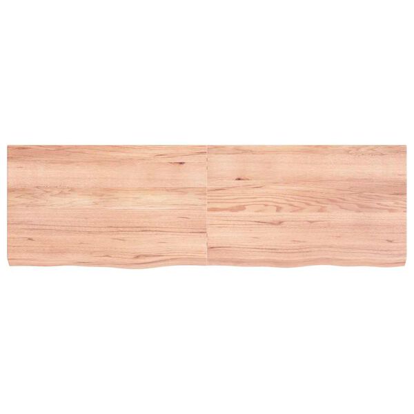 vidaXL Ράφι Τοίχου Ανοιχτό Καφέ 160x50x(2-6)εκ. Επεξ. Μασίφ Ξύλο Δρυός