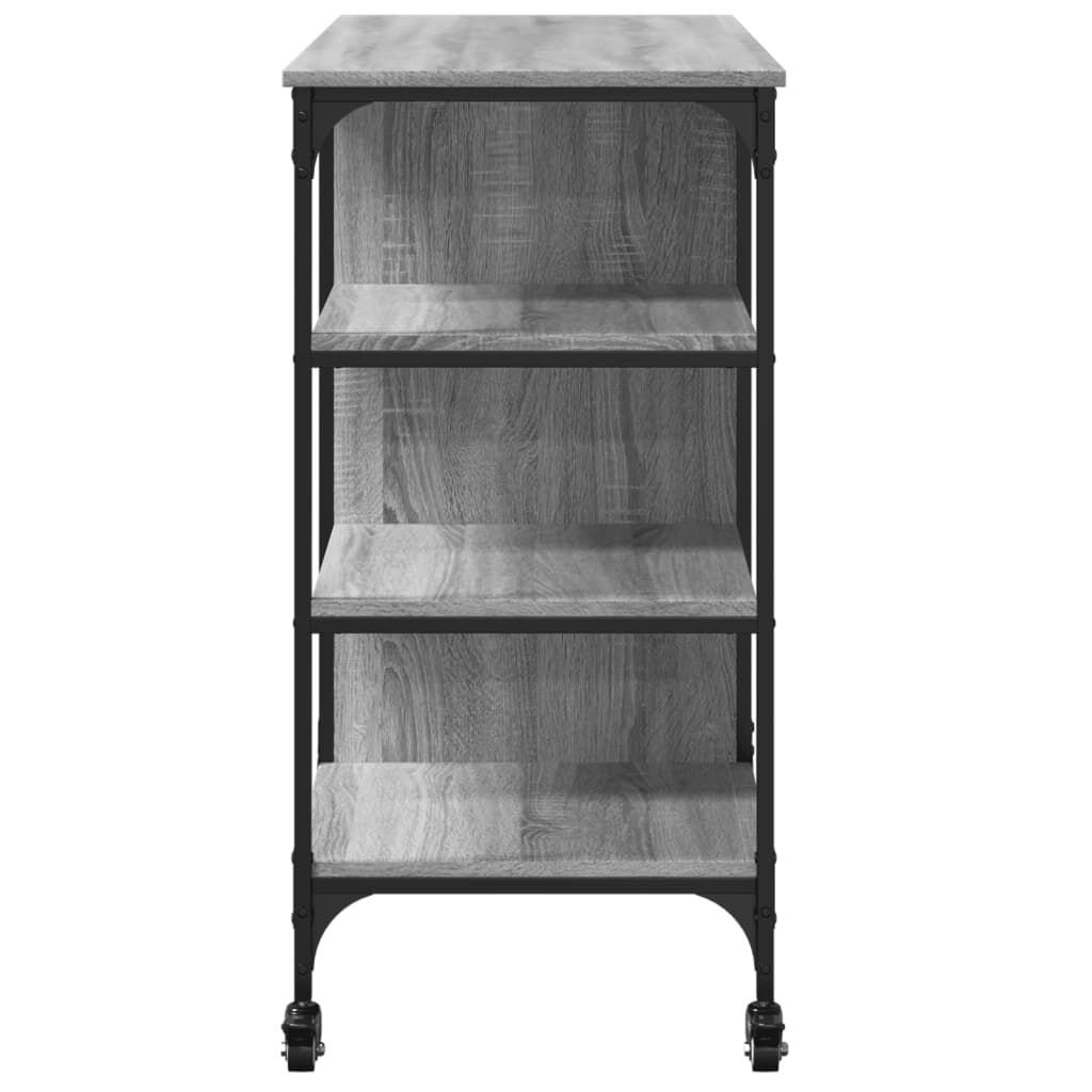 vidaXL Τρόλεϊ Κουζίνας Sonoma Γκρι 100x45x89,5 εκ. Επεξεργασμένο Ξύλο