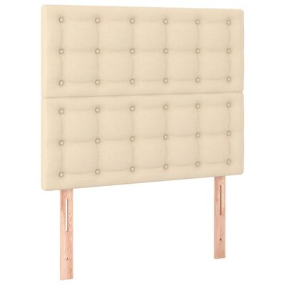 vidaXL Κεφαλάρια Κρεβατιού 2 τεμ. Κρεμ 90x5x78/88 εκ. Υφασμάτινο