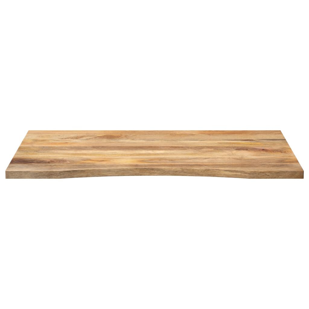 vidaXL Επιφάνεια Γραφείου Καμπύλη 100x80x2,5 εκ Μασίφ Ακατ. Μάνγκο