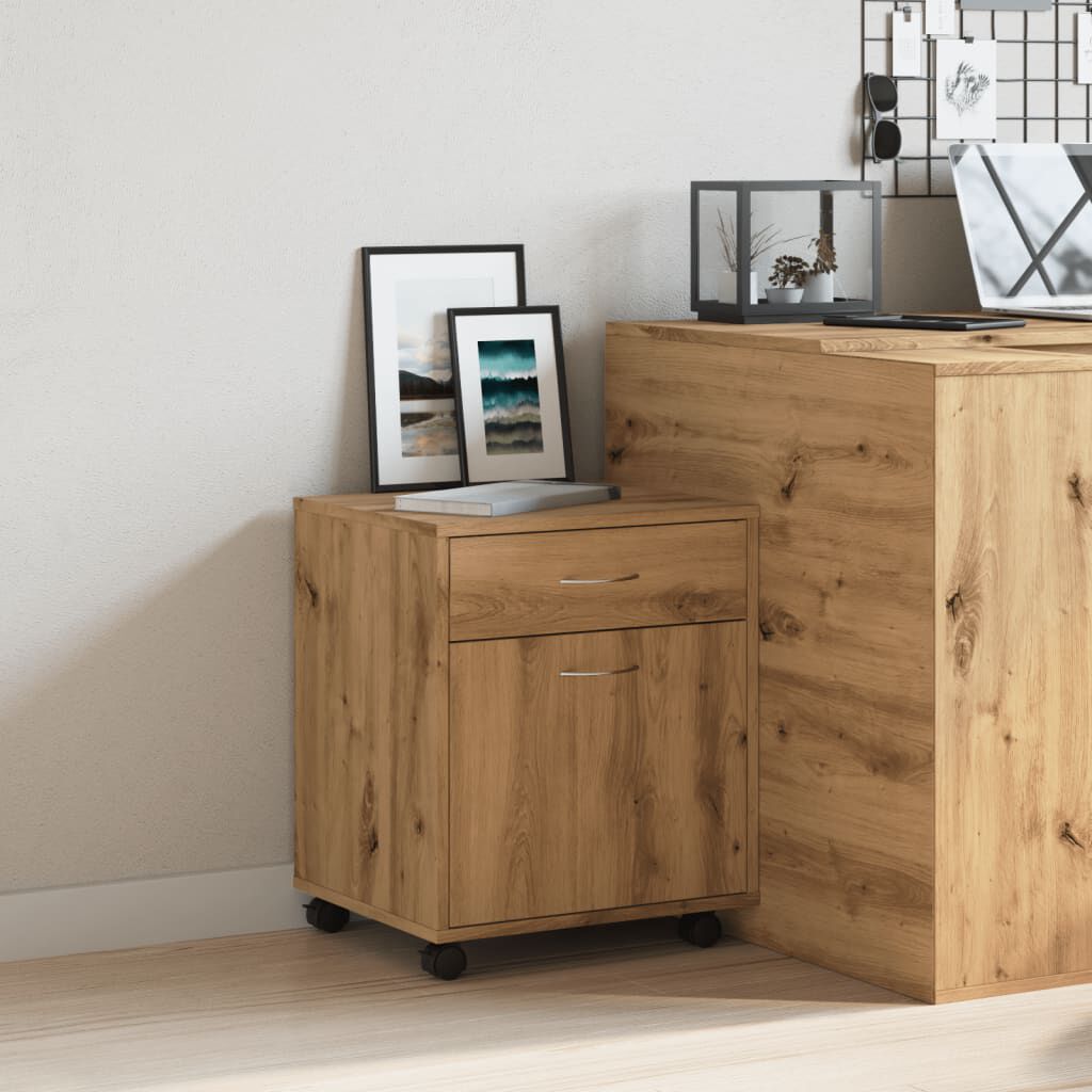 vidaXL Τροχήλατο ντουλάπι Artisan Oak 45x38x54 cm Κατασκευασμένο ξύλο