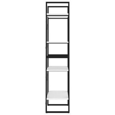 vidaXL Βιβλιοθήκη με 4 Ράφια Λευκή 60 x 30 x 140 εκ. από Μοριοσανίδα