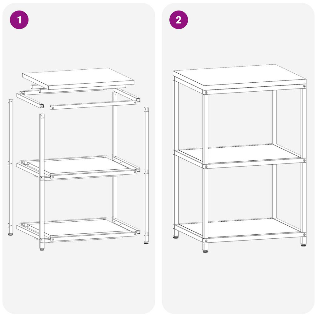vidaXL Ράφι Αποθήκευσης Κουζίνας Ελαιόχρωμο 60 x 50 x 92 εκ. Ατσάλι