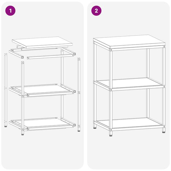 vidaXL Ράφι Αποθήκευσης Κουζίνας Ελαιόχρωμο 60 x 50 x 92 εκ. Ατσάλι
