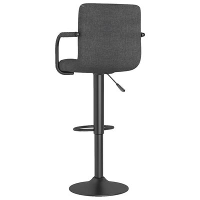 vidaXL Καρέκλες Μπαρ 2 τεμ. Σκούρο Γκρι Υφασμάτινες