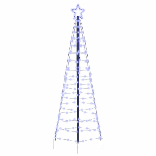 vidaXL Χριστουγεννιάτικο Δέντρο LED με Σφήνες Εδάφους Μπλε 250 cm