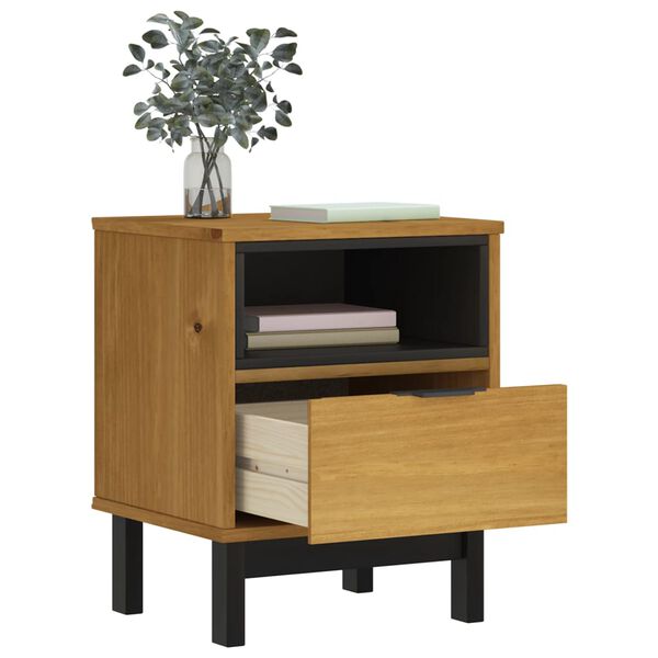 vidaXL Κομοδίνο FLAM 40 x 35 x 50 εκ. από Μασίφ Ξύλο Πεύκου