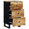 vidaXL Συρταριέρα με 3 Συρτάρια 40x33,5x75 εκ. από Μασίφ Ξύλο Μάνγκο