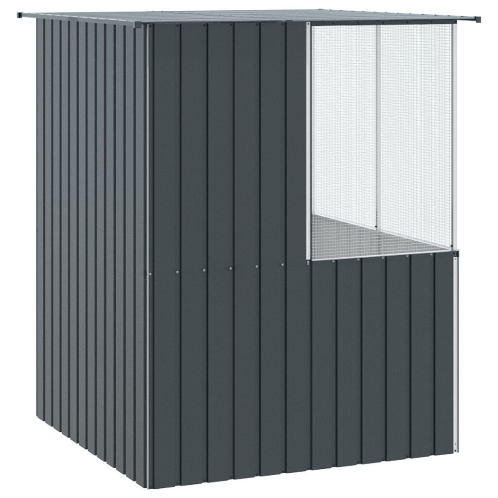 vidaXL Κλουβί Πουλιών Ανθρακί 215x78x200 εκ. Γαλβανισμένος Χάλυβας
