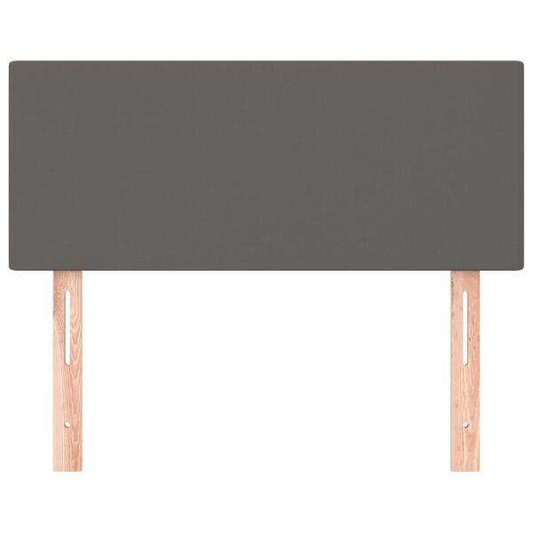 vidaXL Κεφαλάρι Κρεβατιού Γκρι 100x5x78/88 εκ. από Συνθετικό Δέρμα