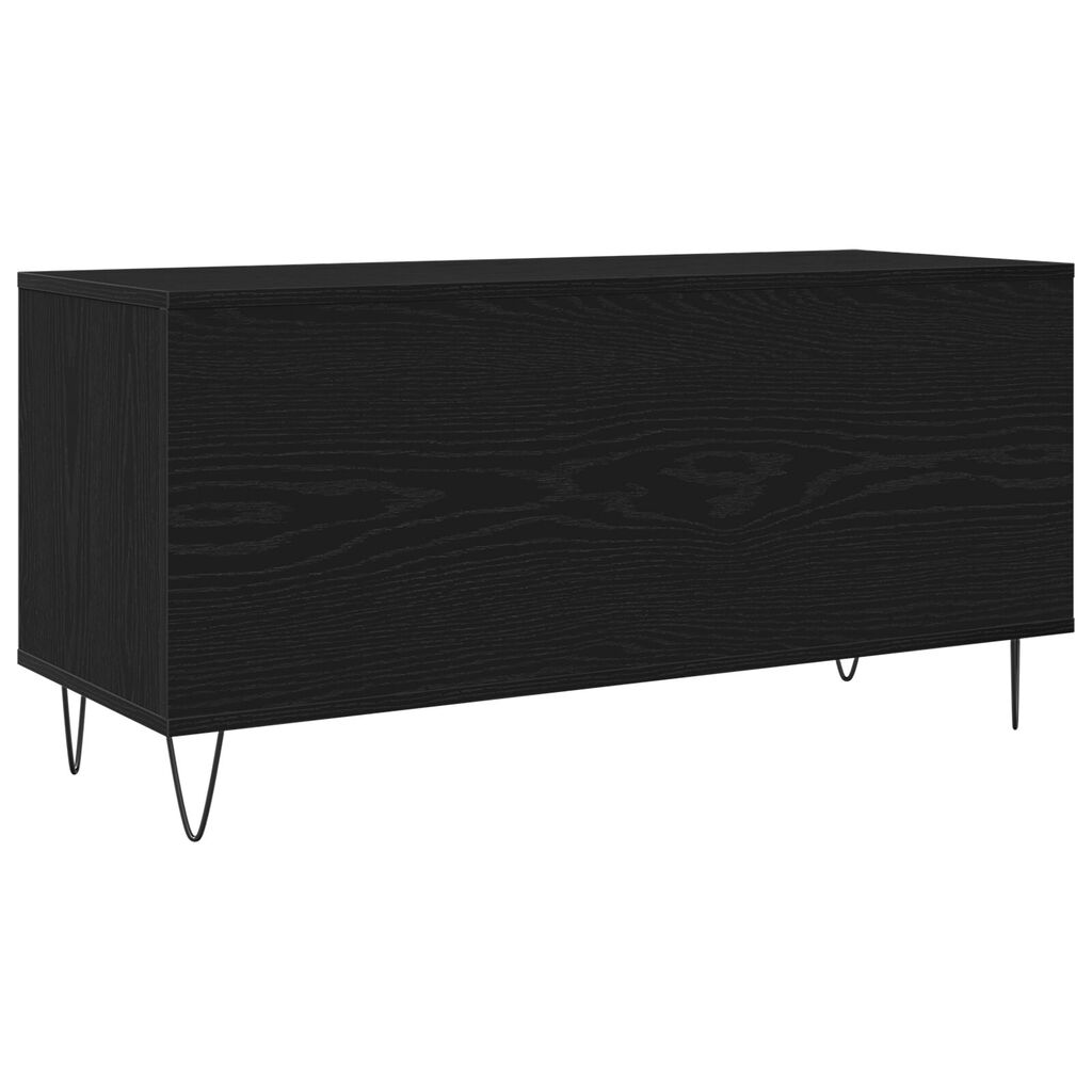 vidaXL Ντουλάπα Δίσκων Μαύρη Δρυς 100x38x48 εκ. Επεξεργασμένο Ξύλο
