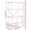 vidaXL Ραφιέρα 4 Επιπέδων με Ντουλάπι 80x40x130 εκ. Ατσάλι/Επεξ. Ξύλο