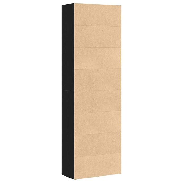 vidaXL Βιβλιοθήκη Μαύρη Δρυς 60x30x189 εκ. από Επεξεργασμένο Ξύλο
