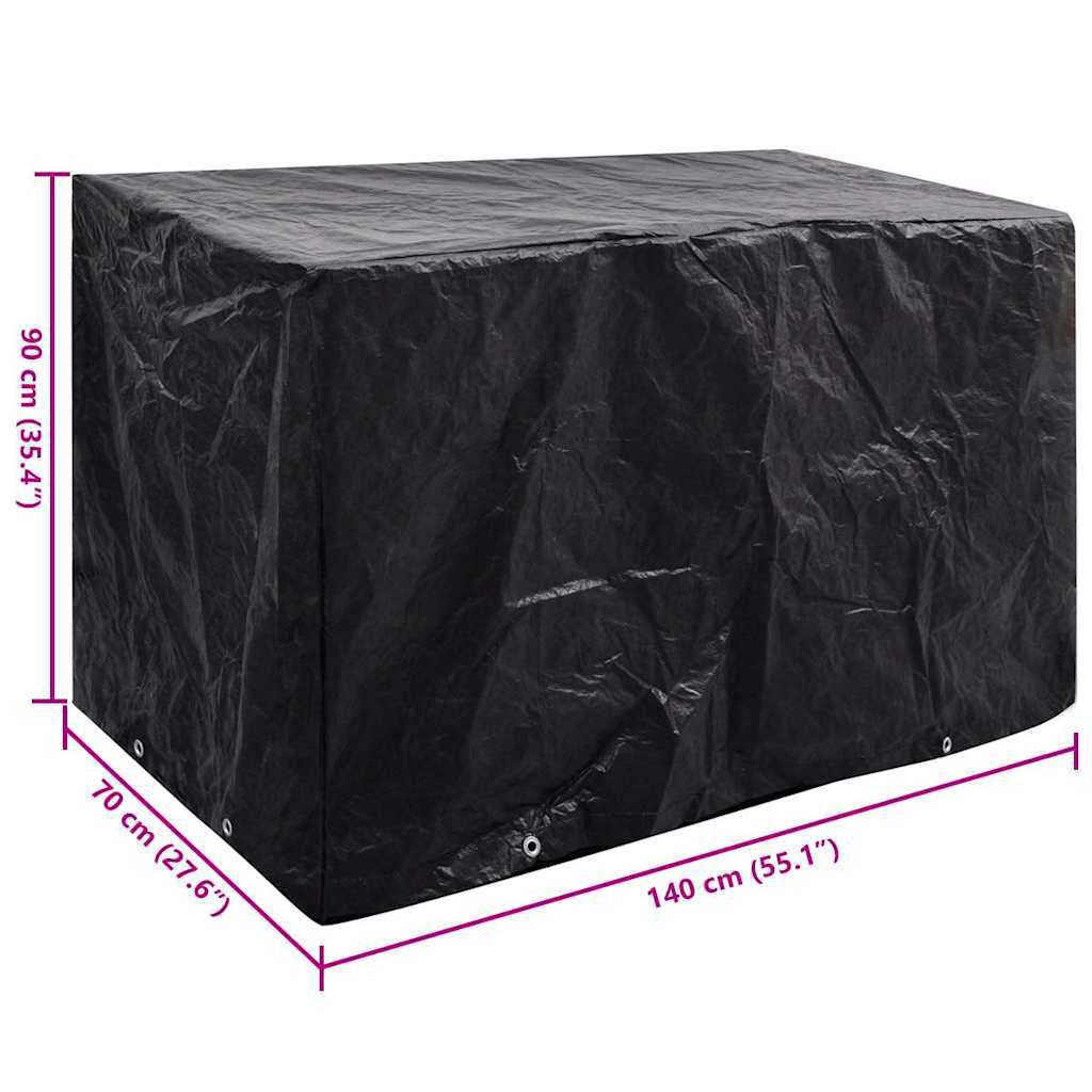vidaXL Κάλυμμα Επίπλων Κήπου με 8 Κρίκους 140 x 70 x 90 εκ.