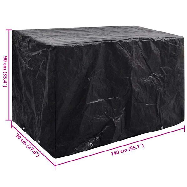 vidaXL Κάλυμμα Επίπλων Κήπου με 8 Κρίκους 140 x 70 x 90 εκ.