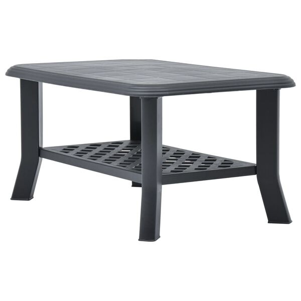 vidaXL Τραπεζάκι Σαλονιού Ανθρακί 90 x 60 x 46 εκ. Πλαστικό