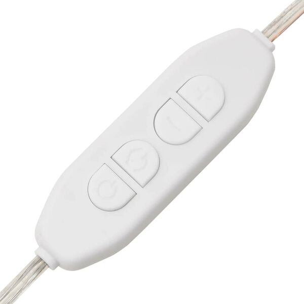 vidaXL Καθρέφτης Τοίχου Στρόγγυλος με Φωτισμό LED Γυάλ. Χωρίς Πλαίσιο
