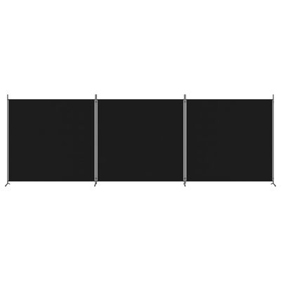 vidaXL Διαχωριστικό Δωματίου με 3 Πάνελ Μαύρο 525x180 εκ. από Ύφασμα