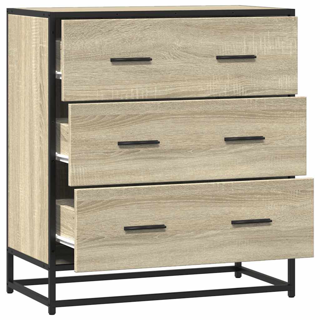 vidaXL Sideboard Sonoma Oak 68x35x76cm Κατασκευασμένο ξύλο και μέταλλο